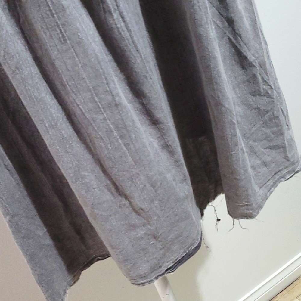 Thrills size 12 cotton faded grey dress with freyed hemline - Picture 5 of 11
